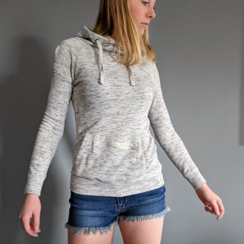 Cowl Neck Hooded Sweatshirt- Size S